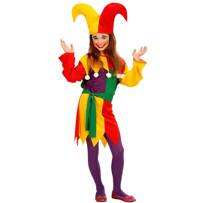 "JOLLY JESTER" (Kleid, Gürtel, Hut) – Vorderansicht
