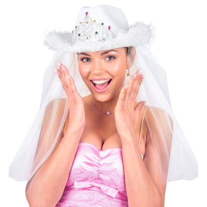 "JUNGGESELLINENABSCHIED HUT MIT TIARA, MARABOU & SCHLEIER" – Ansicht 7