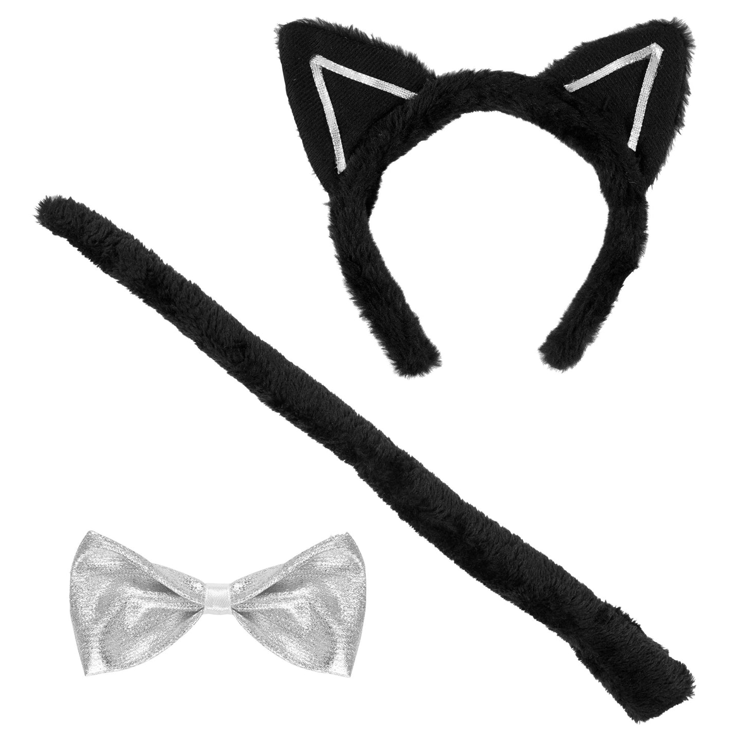 "KÄTZCHEN" Dress- Up- Set (Ohren, Fliege, Schwanz) – Vorderansicht
