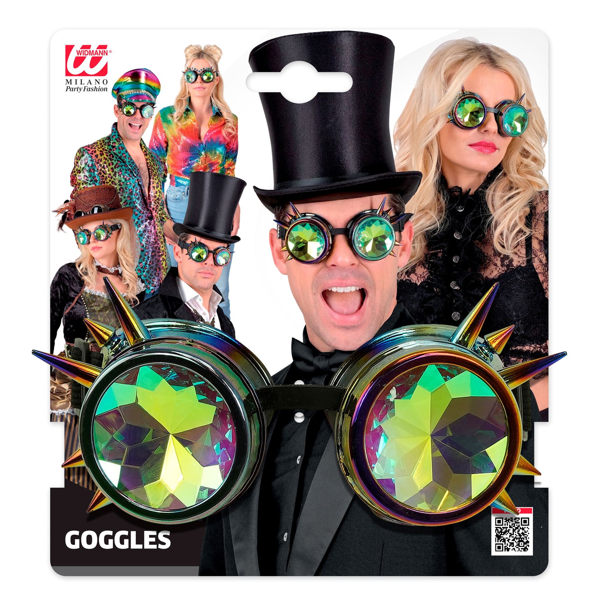 "KALEIDOSKOPISCHE STEAMPUNK BRILLE" – Detailansicht