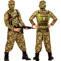 "KAMPF SOLDAT" (Muskelshirt, Hose, Maske mit Kapuze) – Vorderansicht