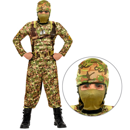 "KAMPF SOLDAT" (Muskelshirt, Hose, Maske mit Kapuze) – Ansicht 3