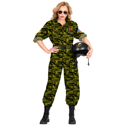 "KAMPFJETPILOTIN" (Overall, Gürtel) – Vorderansicht