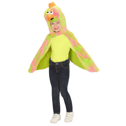 "KANARIENVOGEL SOFT PLÜSCHKOSTÜM" (geflügeltes Cape mit Kapuze) – Detailansicht