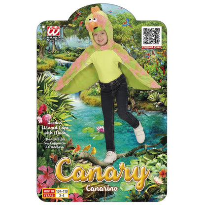 "KANARIENVOGEL SOFT PLÜSCHKOSTÜM" (geflügeltes Cape mit Kapuze) – Ansicht 4