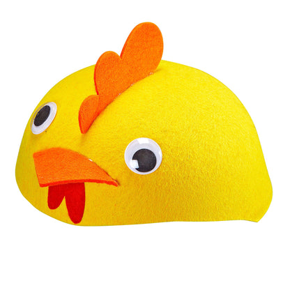 "KAPPE HUHN" aus Filz – Vorderansicht