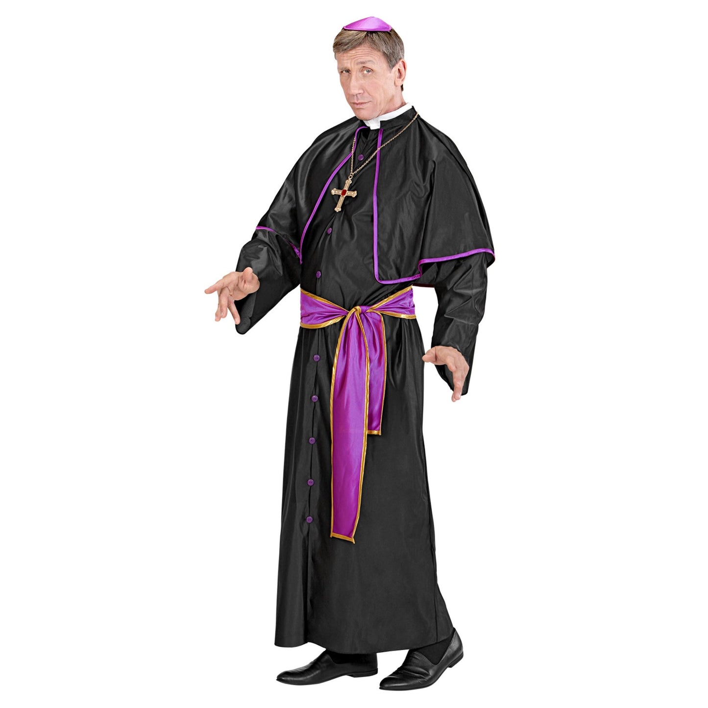 "KARDINAL" (Robe mit Pelerine, Gürtel, Kalotte) – Detailansicht