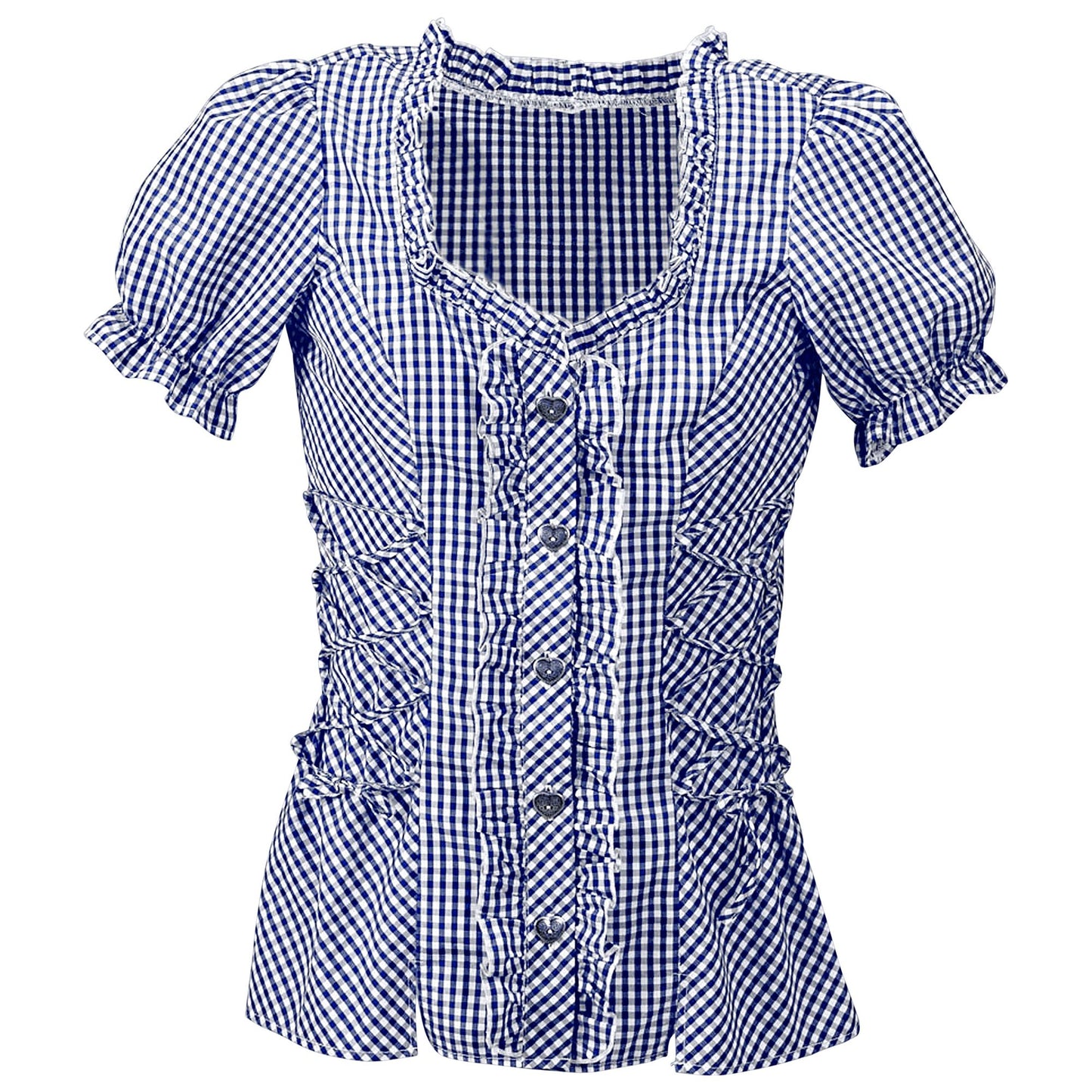 "KARIERTE BLAUE BLUSE" – Ansicht 4