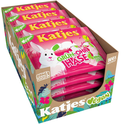 Katjes Grün-Ohr Hase Fruchtgummi mit Erdbeer- und Cassisgeschmack 175 g MHD:07/2026
