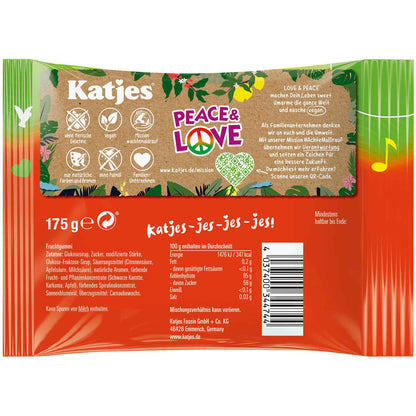 Katjes Peace & Love 175g veganes Fruchtgummi – Seitenansicht