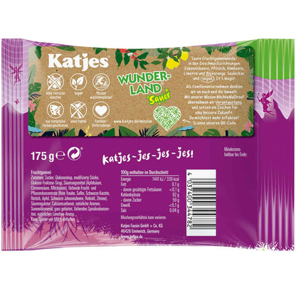 Katjes Wunderland Sauer 175g vegane saure Fruchtgummis – Detailansicht