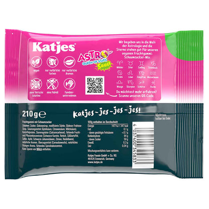 Katjes Grün-Ohr Hase Sauer 210 g veganes saures Schaumgummi mit Fruchtgummi