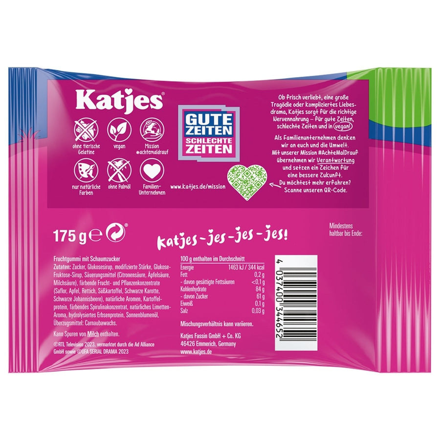 Katjes GZSZ Fruchtgummi mit Schaumzucker 175 g vegane Nascherei