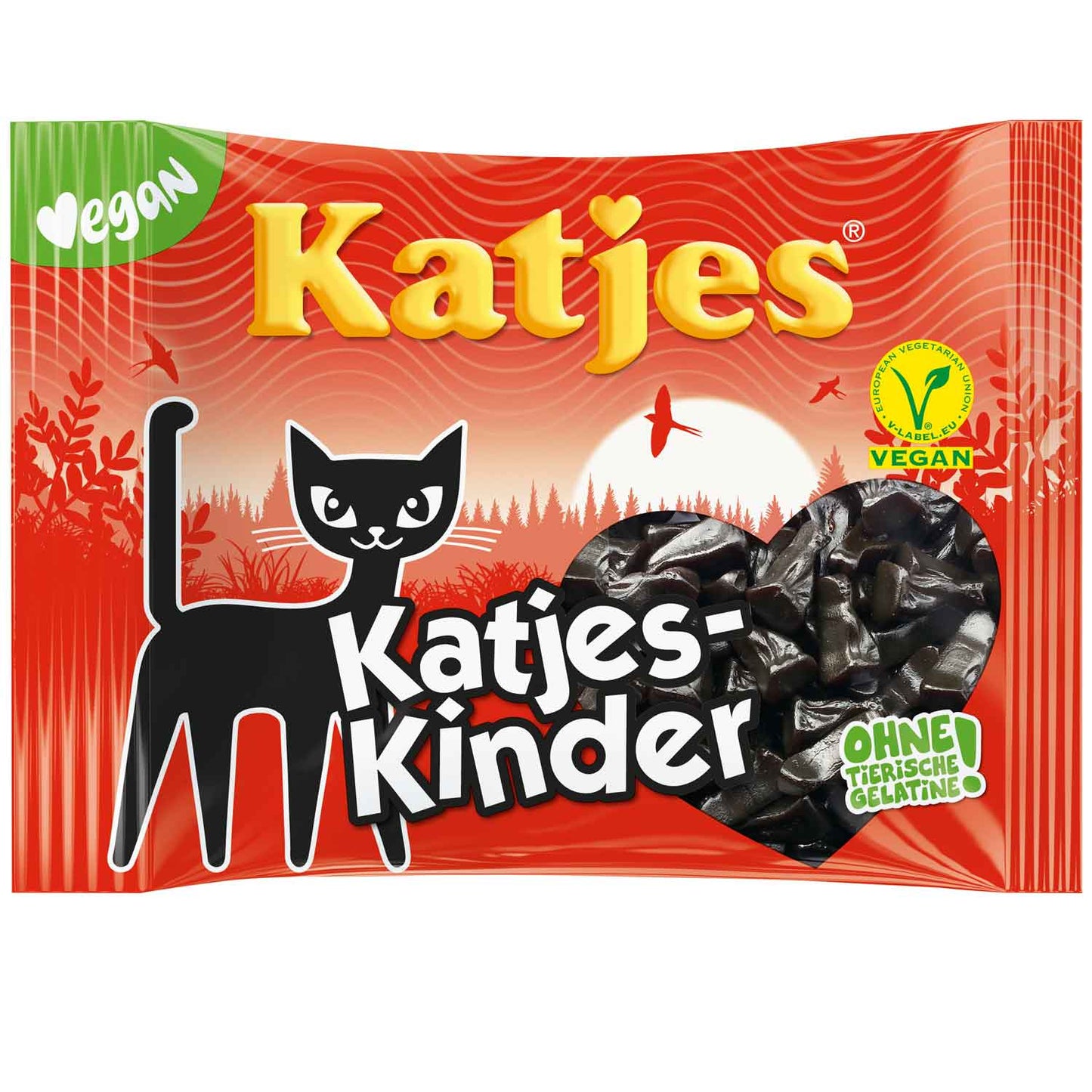 Katjes Katjes-Kinder Hartlakritz 175g Beutel schwarz Katzen