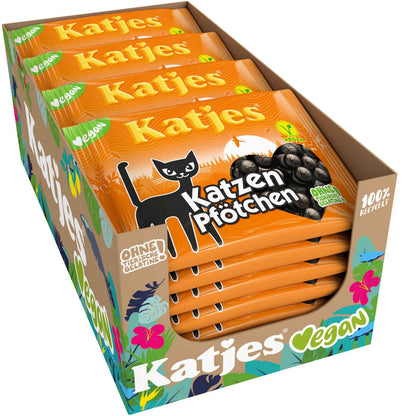 Katjes Katzen Pfötchen 175g Würziges Softlakritz – Detailansicht