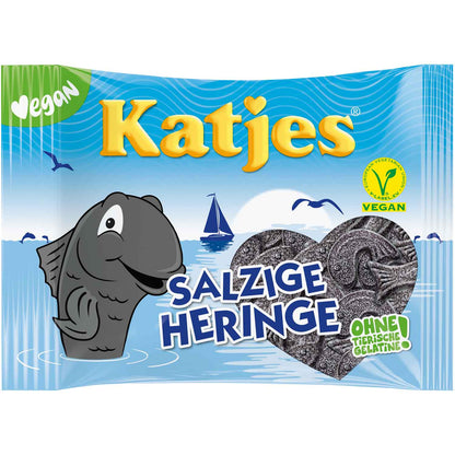 Katjes Salzige Heringe Lakritzsalz-Fische 210 g Packung