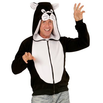 "KATZE" (Fleecejacke mit Kapuze) – Detailansicht