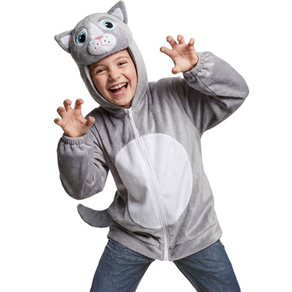 "KATZE SOFT PLÜSCHKOSTÜM" (Jacke mit Kapuze) – Vorderansicht