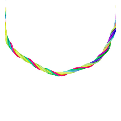"KETTE AUS 5 NEONFARBENEN SCHNÜREN" – Vorderansicht