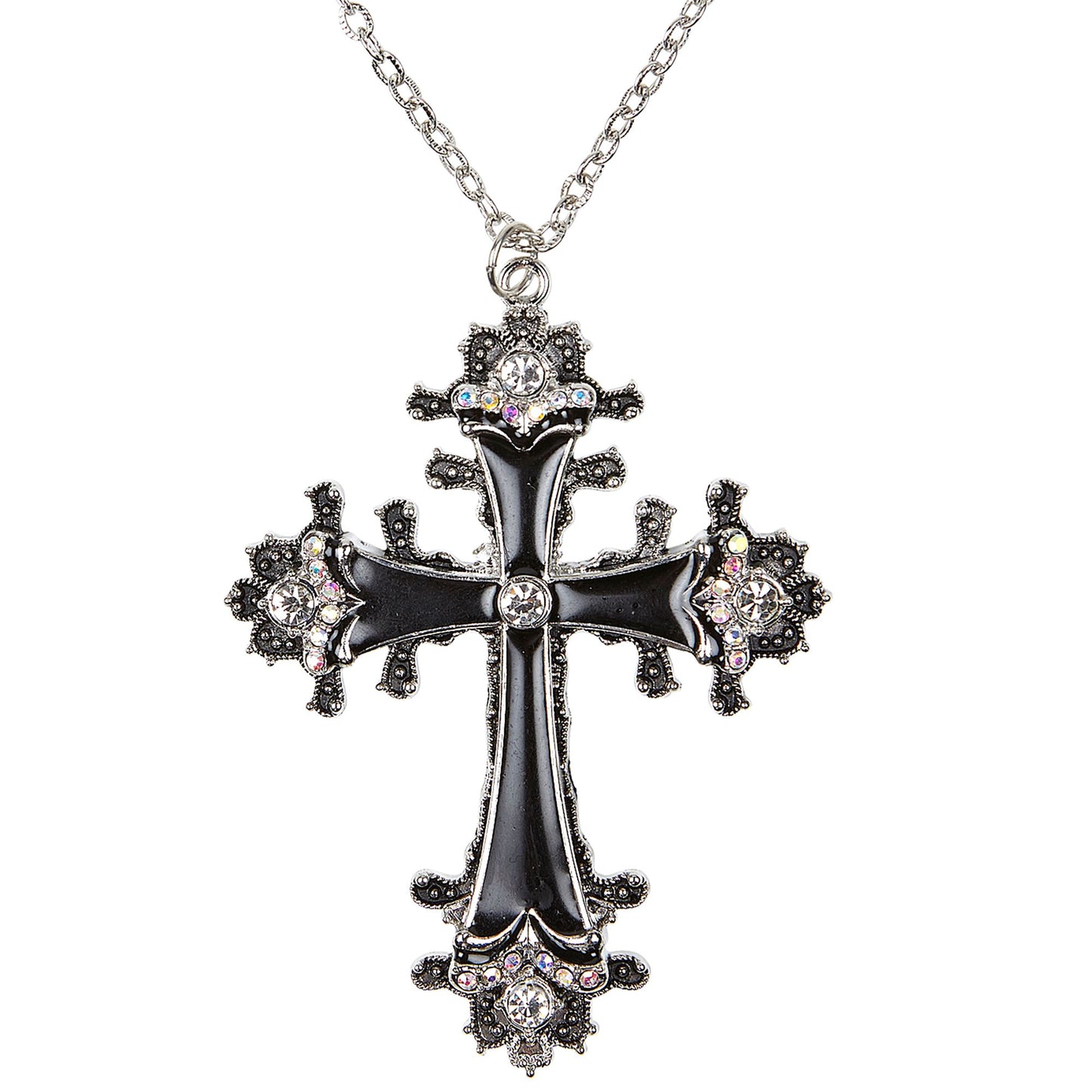 "KETTE MIT SCHWARZEM STRASSKREUZ" – Vorderansicht