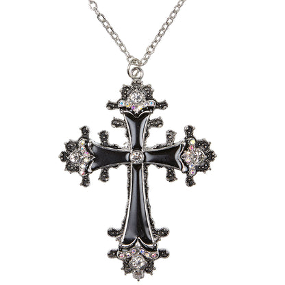 "KETTE MIT SCHWARZEM STRASSKREUZ" – Vorderansicht