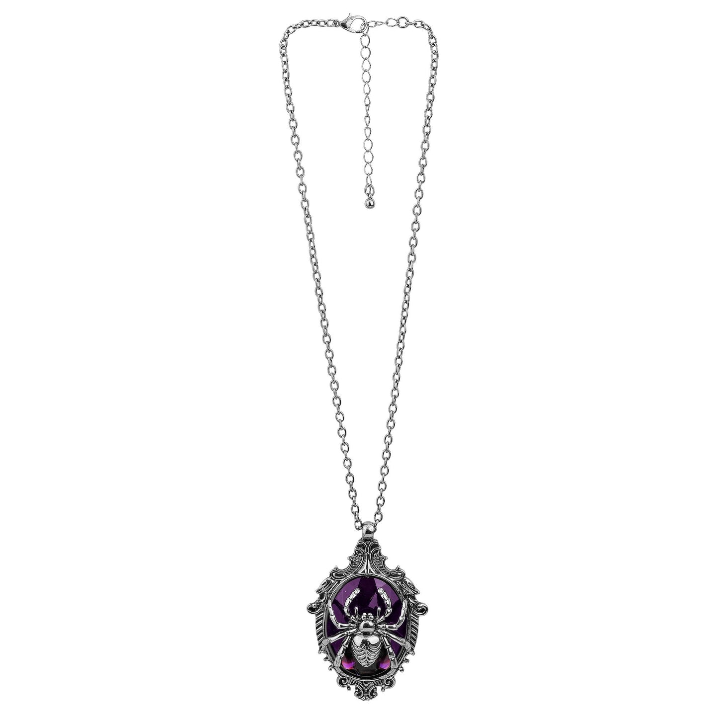 "KETTE MIT SPINNE UND VIOLETTEM EDELSTEIN" – Detailansicht