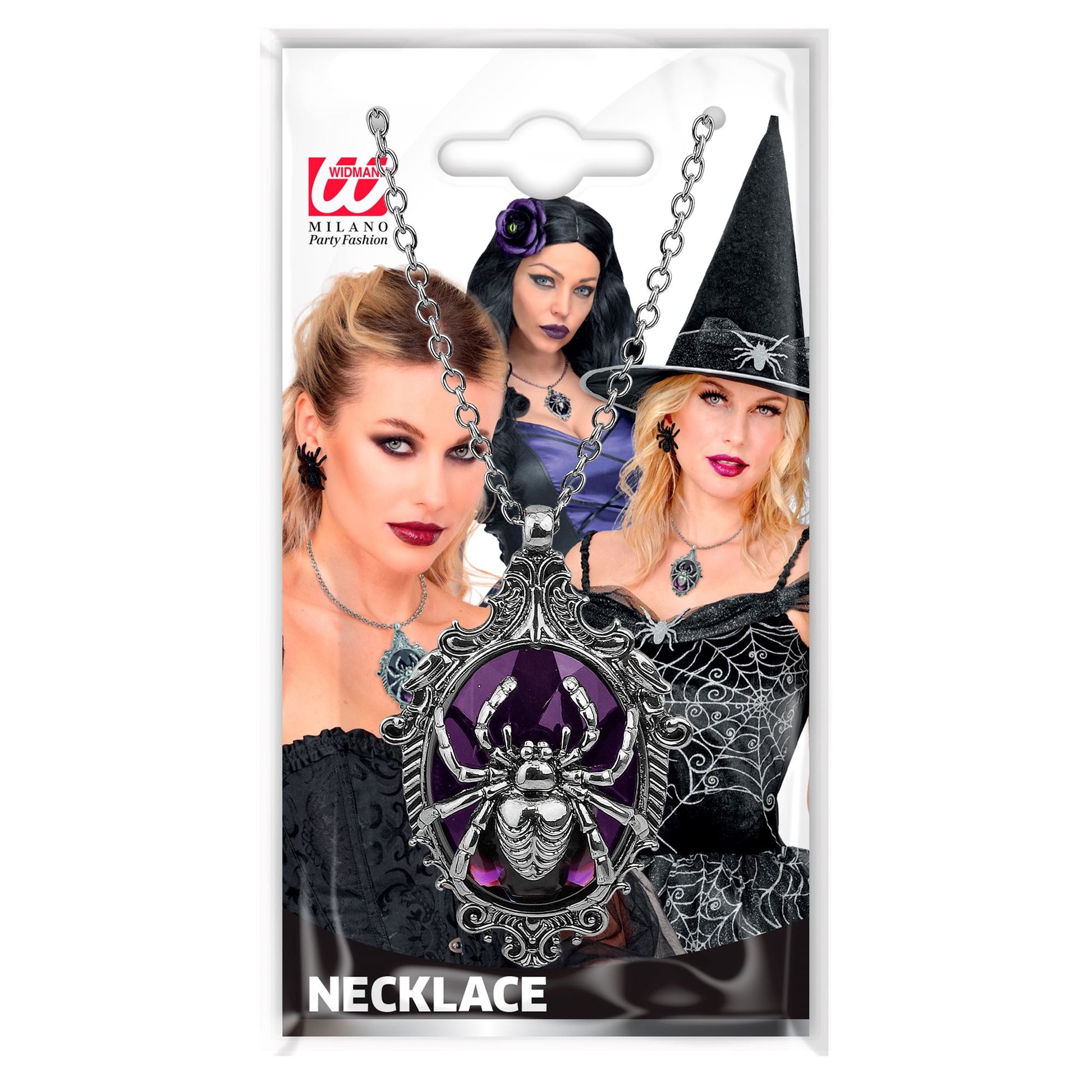 "KETTE MIT SPINNE UND VIOLETTEM EDELSTEIN" – Ansicht 3