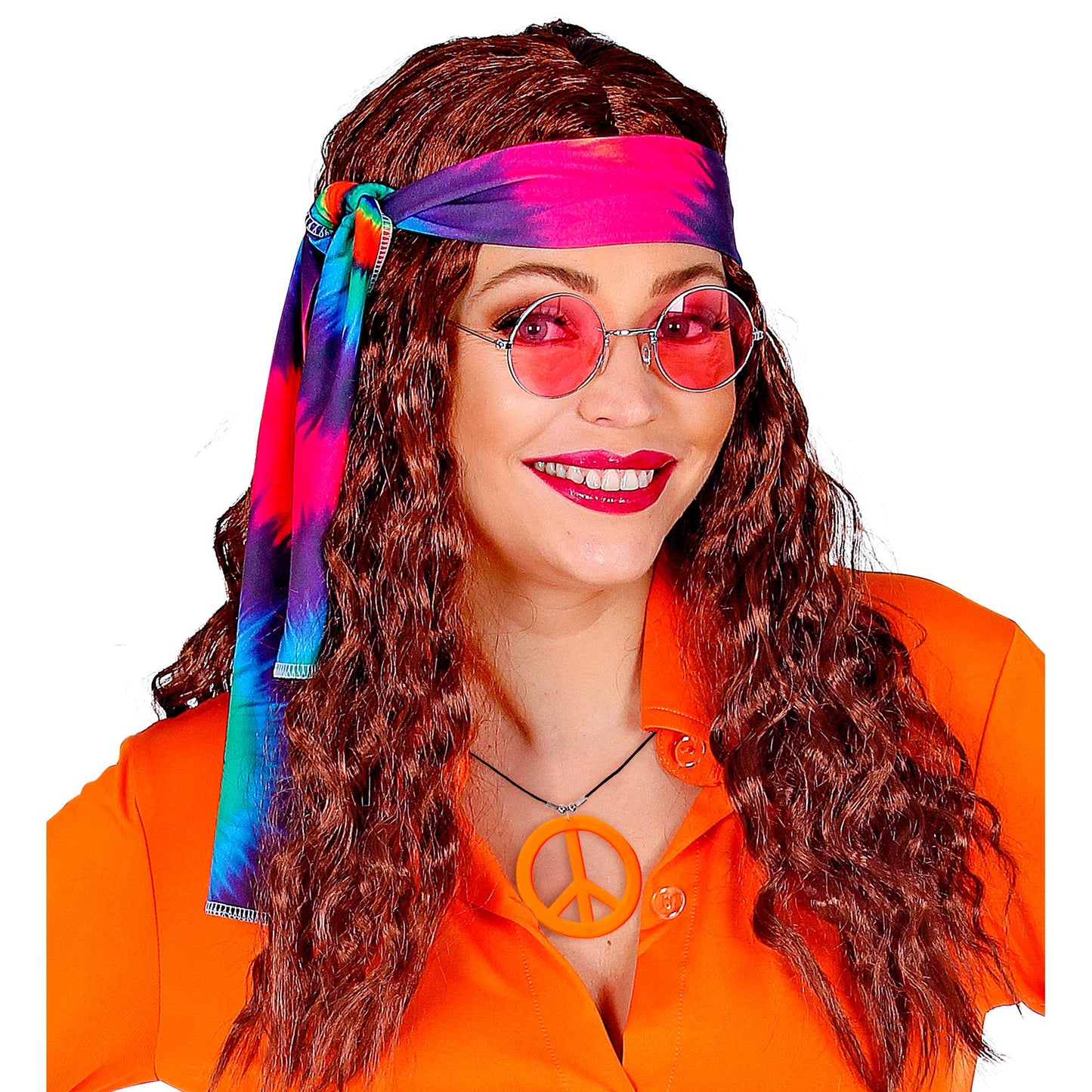 "KETTE PEACEZEICHEN NEON ORANGE" – Ansicht 4
