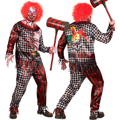 "KILLER CLOWN FAST COSTUME" (Oberteil, Hose, Handschuhe, Maske) – Ansicht 3