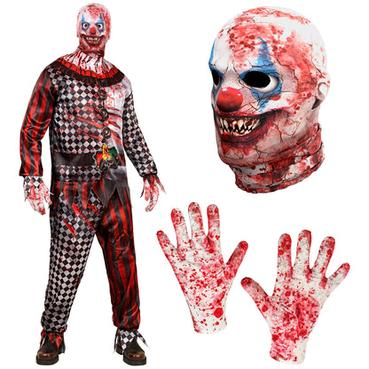 "KILLER CLOWN FAST COSTUME" (Oberteil, Hose, Handschuhe, Maske) – Ansicht 4