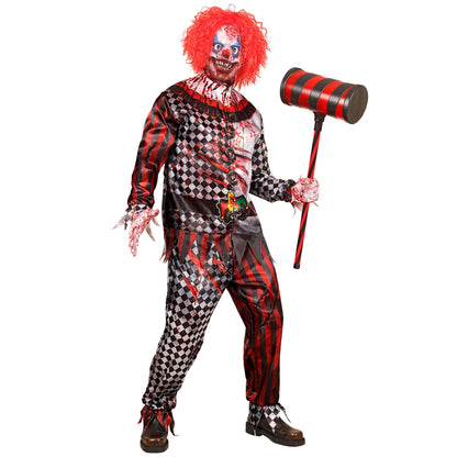 "KILLER CLOWN FAST COSTUME" (Oberteil, Hose, Handschuhe, Maske) – Ansicht 5