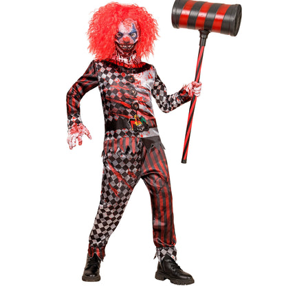 "KILLER CLOWN FAST COSTUME" (Oberteil, Hose, Handschuhe, Maske) – Ansicht 6
