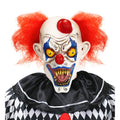 "KILLER CLOWN MASKE MIT HAAREN UND MINIHUT" – Vorderansicht