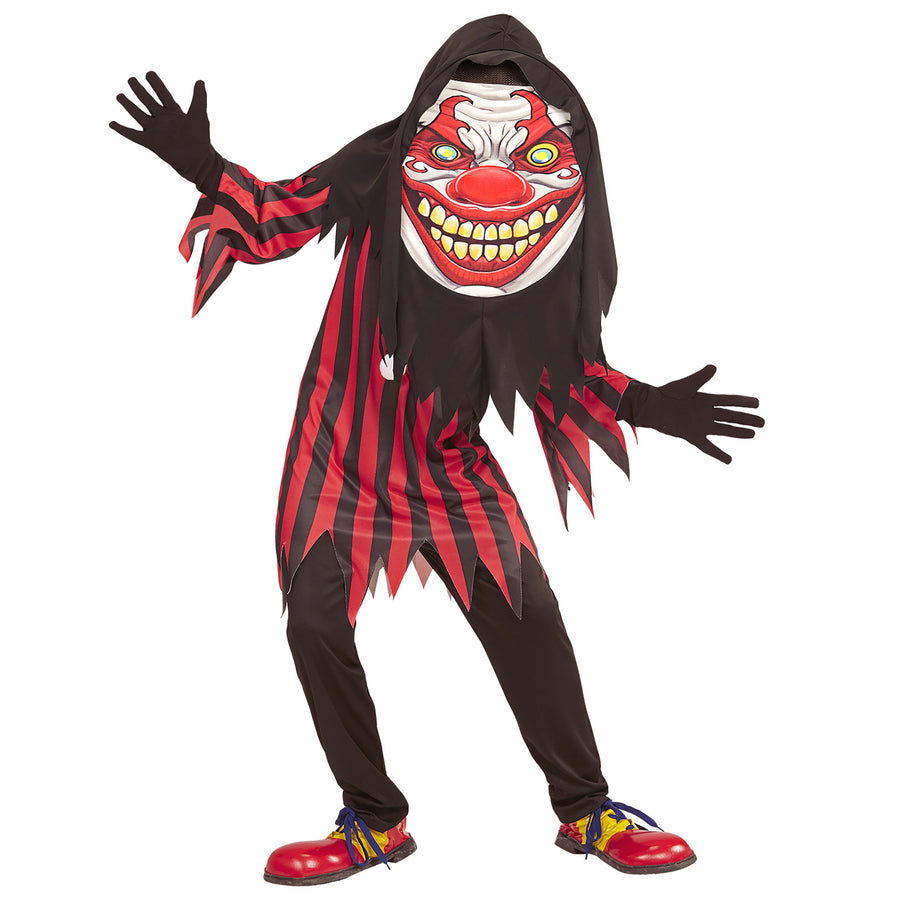"KILLER CLOWN" (Robe, Riesenmaske mit Kapuze) – Detailansicht