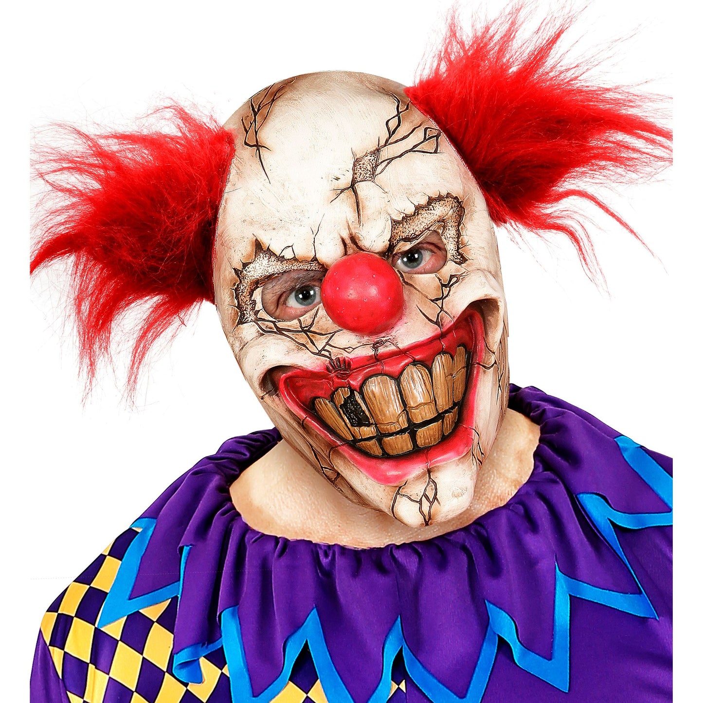"KILLER CLOWNMASKE MIT HAAR" – Vorderansicht