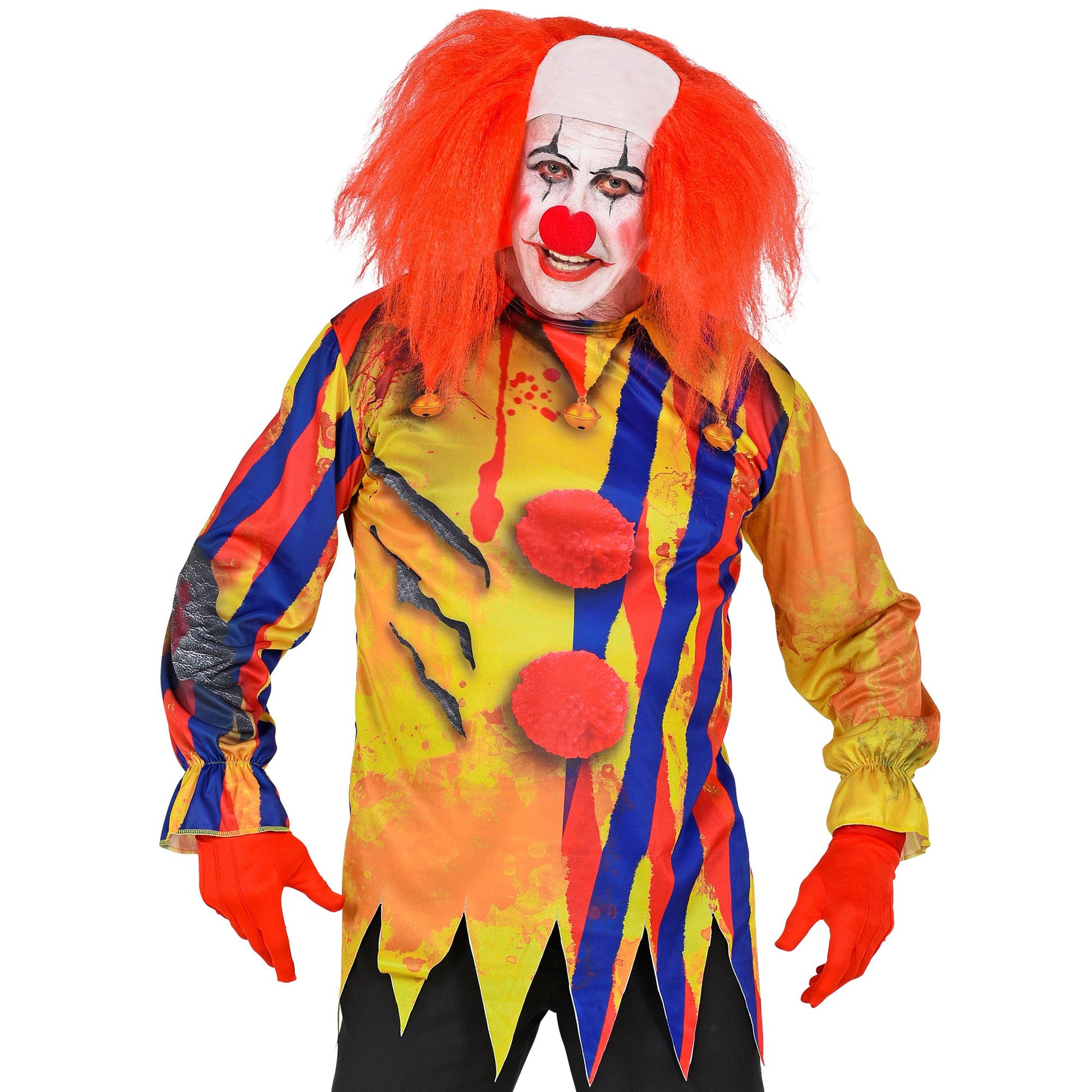 "KILLERCLOWN" (fotorealistisch bedrucktes Langarmshirt) – Detailansicht