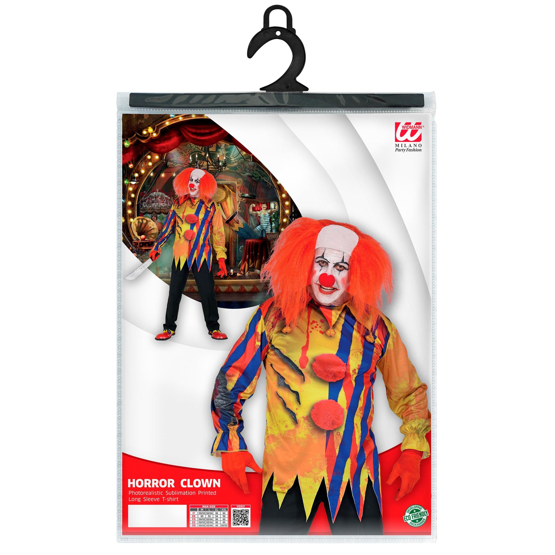 "KILLERCLOWN" (fotorealistisch bedrucktes Langarmshirt) – Ansicht 5