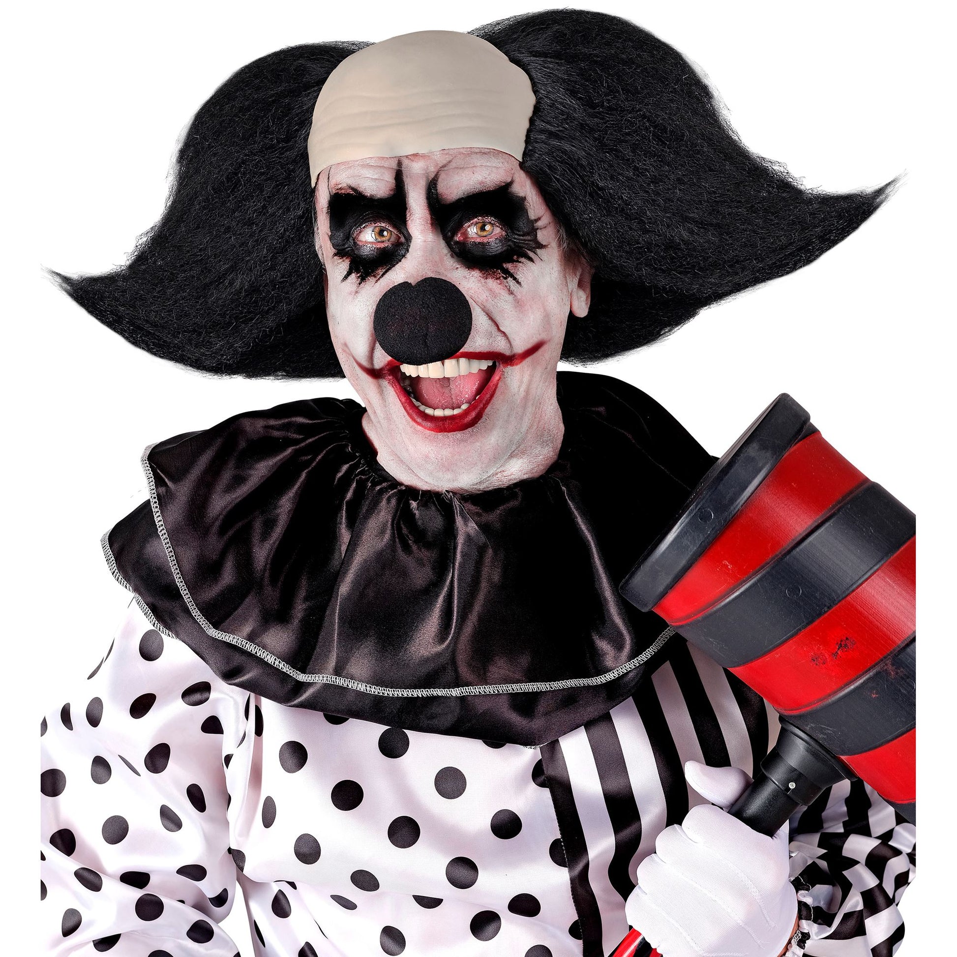 "KILLERCLOWN GLATZE MIT SCHWARZEN HAAREN" in Box – Vorderansicht