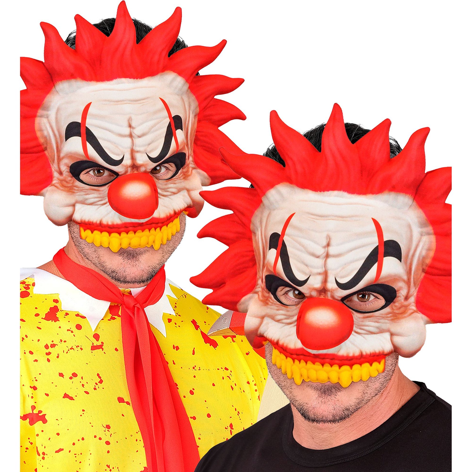 "KILLERCLOWN MASKE KINNLOS AUS STOFF" – Ansicht 3