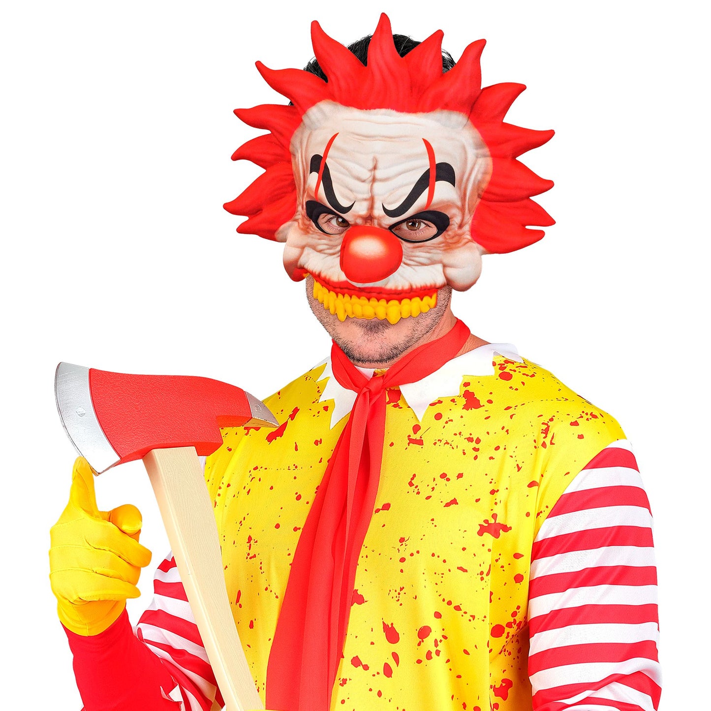"KILLERCLOWN MASKE KINNLOS AUS STOFF" – Ansicht 5