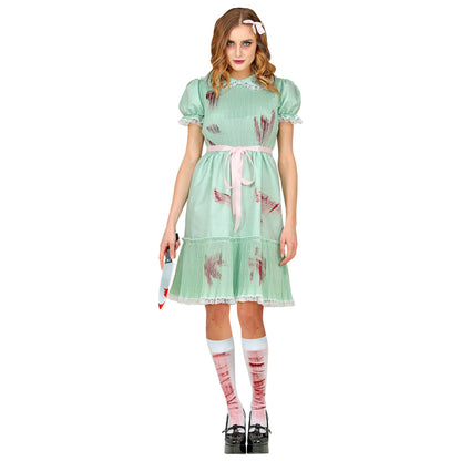 "KILLERPUPPE" (Kleid, Gürtel, Strümpfe) – Vorderansicht