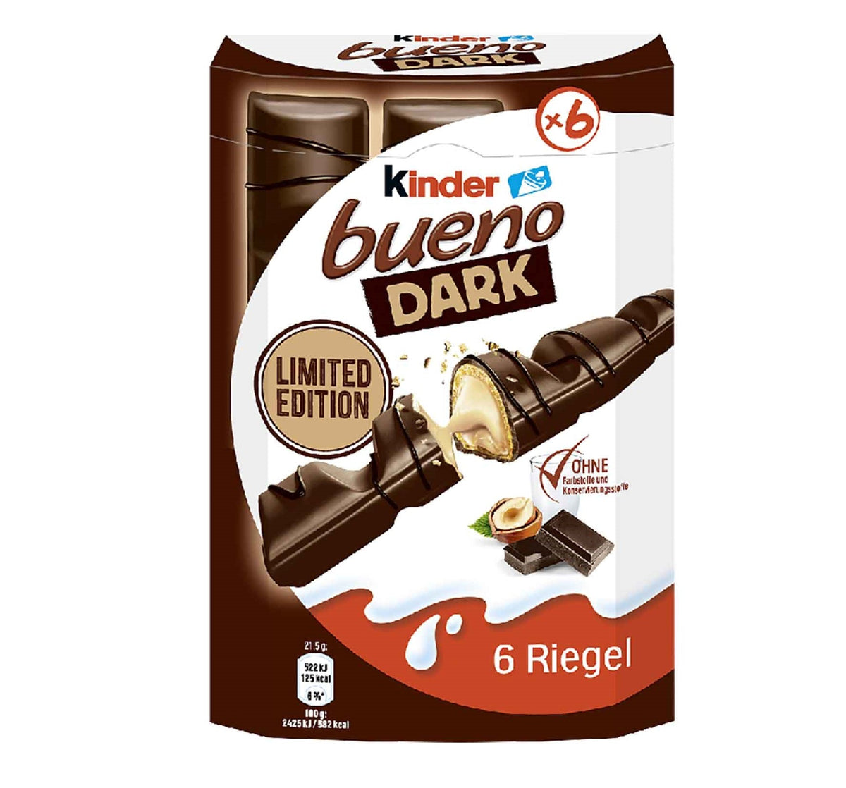 Ferrero kinder bueno Dark 6er Waffel-Riegel mit Bitterschokolade 129 g
