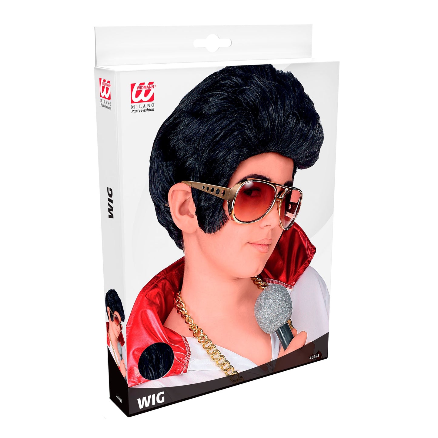 "KING OF ROCK'N'ROLL WIG" in Box – Detailansicht