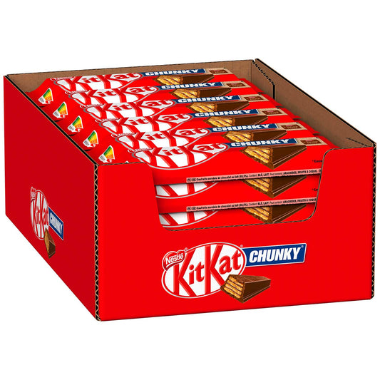 KitKat Chunky Classic 24×40g mit 24 Knusperwaffel Riegeln - Candyshop.ch