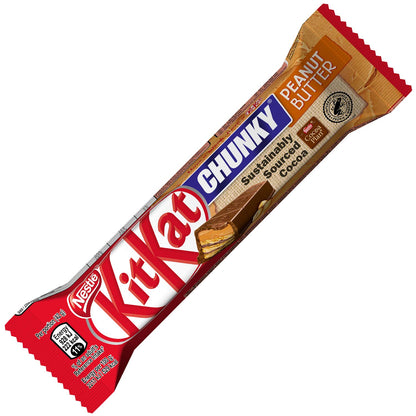 KitKat Chunky Peanut Butter Riegel 24x42g Knusperwaffel mit Erdnusscreme in Milchschokolade