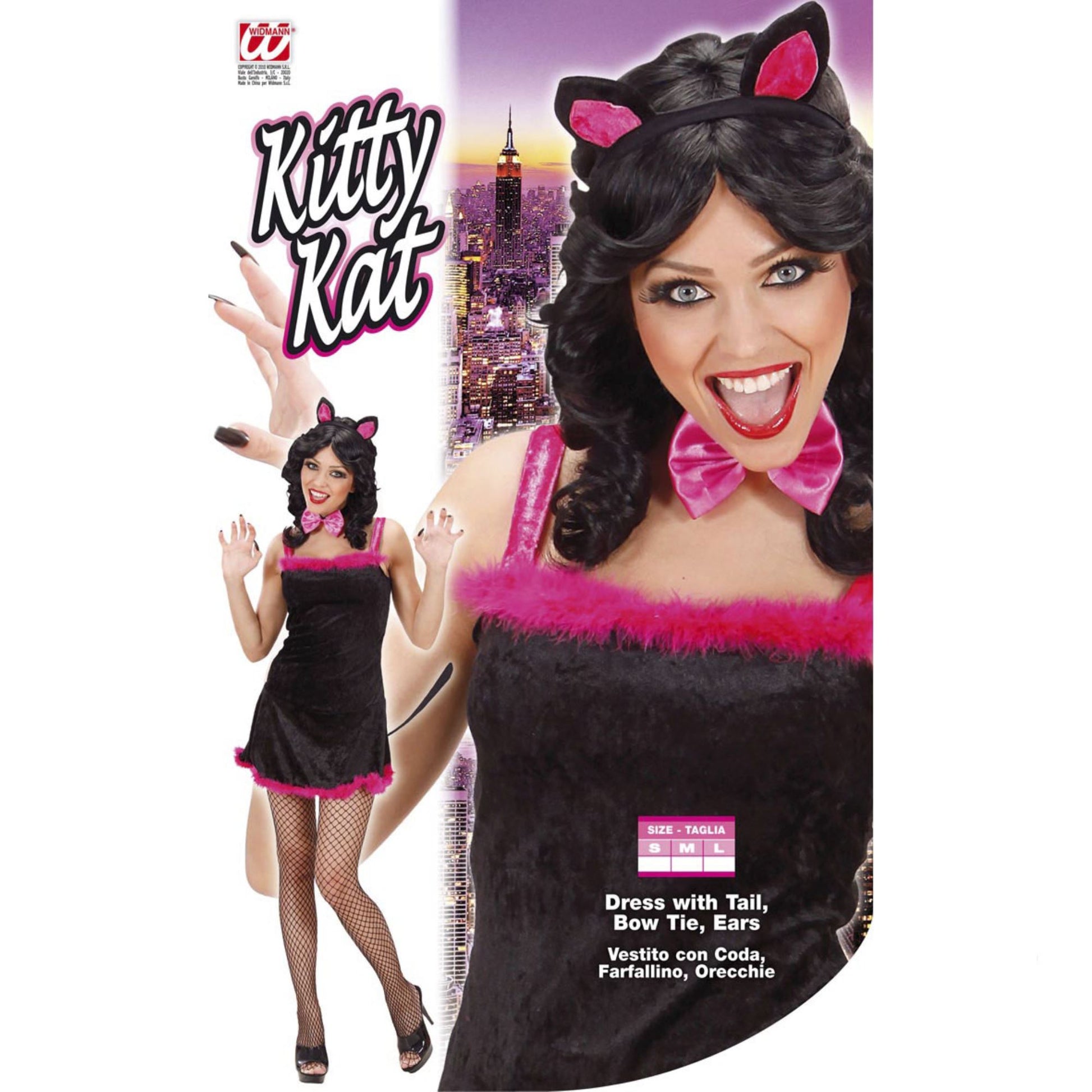 "KITTY KAT" aus Samt (Kleid mit Schwanz, Fliege, Ohren) – Ansicht 4