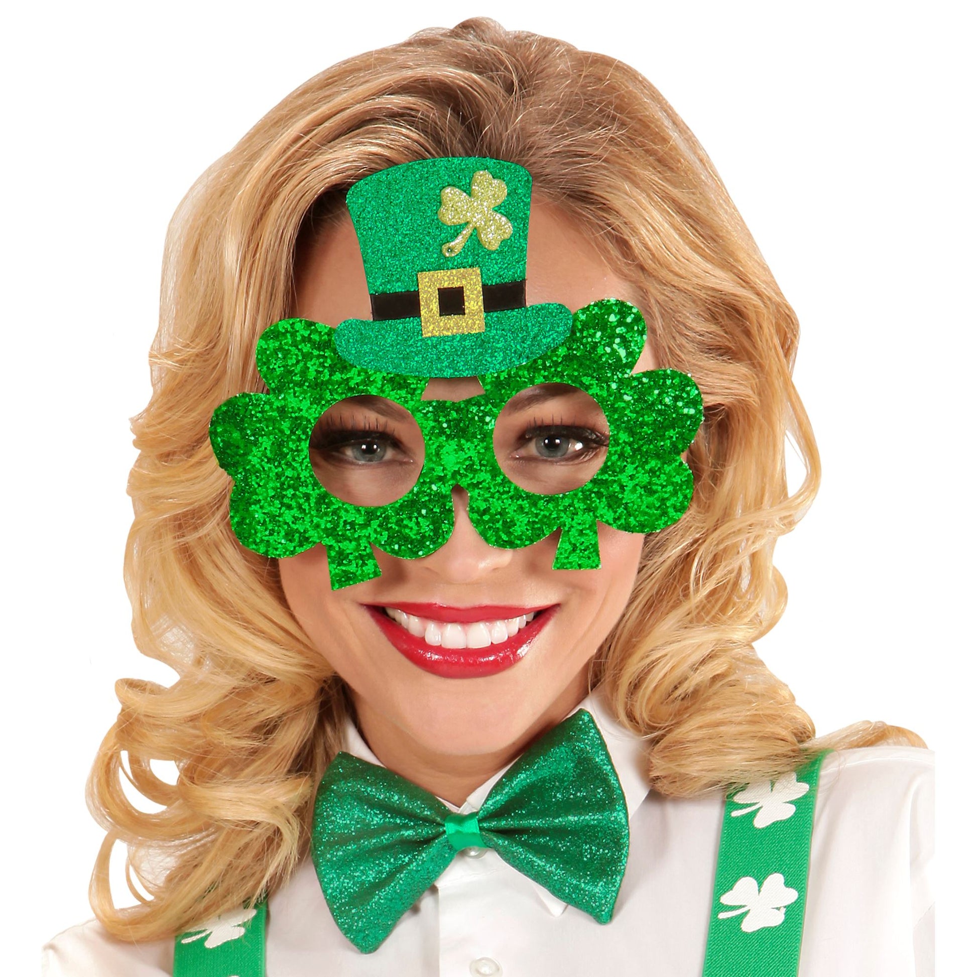 "KLEEBLATTBRILLE ST. PATRICK'S DAY MIT MINIZILINDERHUT" – Ansicht 4