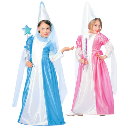 "KLEINE FEE" sort. rosa und türkis (Kleid mit Petticoat, Gürtel, Hut mit Schleier) – Vorderansicht