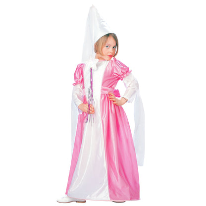 "KLEINE FEE" sort. rosa und türkis (Kleid mit Petticoat, Gürtel, Hut mit Schleier) – Detailansicht