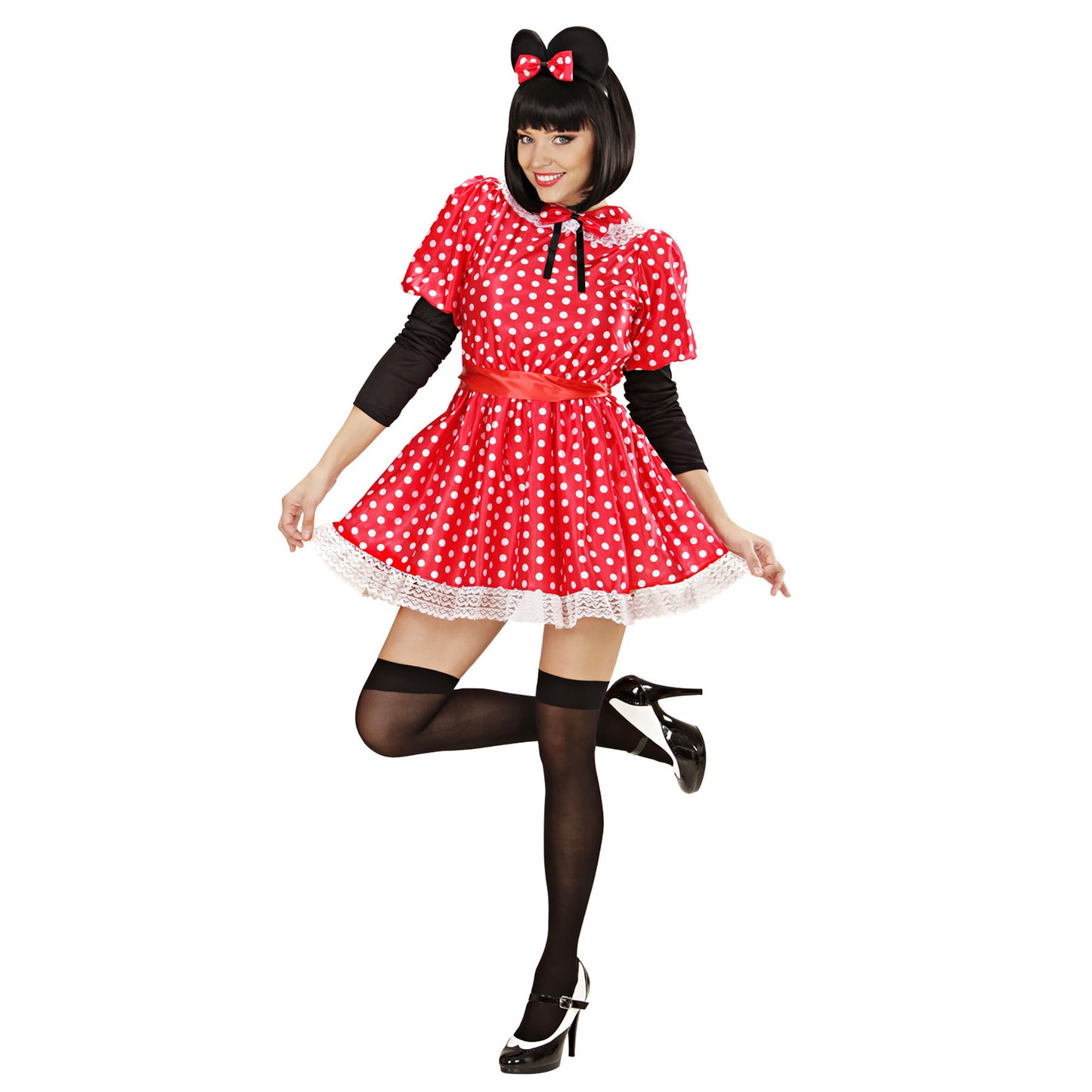 "KLEINE MAUS" (Kleid, Gürtel, Ohren) – Vorderansicht